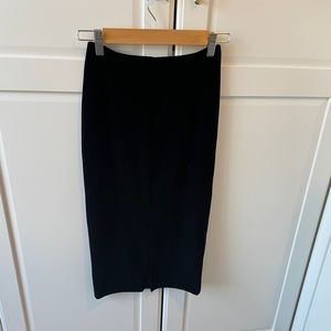 NEW WO TAGS! American Apparel Black Velvet body hugging Skirt